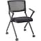 Lorell Plastic Arms Mesh Back Nesting Chair, PK2 41845 - alternate 1